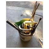 Misc. lot- chain saw, tire iron, no shipping