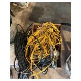 Electrical cords, stud bushings, yard spot light