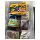 12+ playing card decks many NIP in tote
