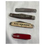 4 Vtg pocket knives- Boy Scouts, Red Cross,