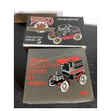 2 Ertl Texaco die cast car banks, NIB