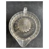 Sunkist Advertising glass Juicer, 6 1/4" dia