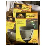 6 Gama Sonic solar, charged accent lights, NIB