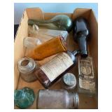 Mixed bottle/ jar assortment, medical, wine, ink