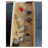 Costume, jewelry, roaches, pins, etc