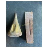 2 Wood splitting wedges, 3-W & Oregon, longest