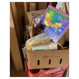 Misc plastic coke trays, patterns, puzzles, etc