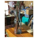 Glass vase, 18.5"H