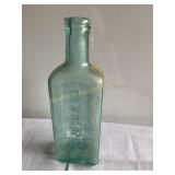 Ayerï¿½s sarsaparilla aqua bottle, 8.5"