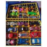 30 + Hot Wheels cars in case