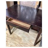 Wood table with drawer & wood chair (no ship)