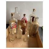 10 misc medicine bottles, Porters, Watkins,  e