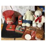 Coca Cola - flashlight, tins, cards, plush