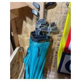 Tripped golf clubs & bag (NO SHIPPING)
