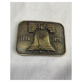 1776-1976  brass belt buckle, 3x2.25"