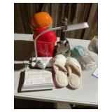 Misc 5 desktop, trash cans, satin pillowcases,