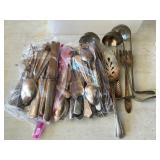 60+ Misc. silver plate & stainless pieces- Oneida,