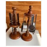 Wood measuring cup/spoon and knife holders 11",