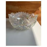 Carnival glass bowl 7 1/2" d