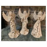 3 Lenox porcelain light up angels 9.75"