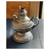 The Miller lamp company chrome, oil lamp 8"h