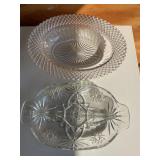 Miss America pattern oval serving dish 10ï¿½ x 8ï¿½