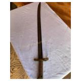 Saber bayonet brass handle 21.5" blade (shows