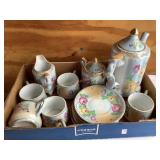 15+ pc. China dishes- teapot, creamer, sugar,