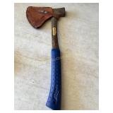 Estwing hand axe hatchet w/ leather cover, 17.5"