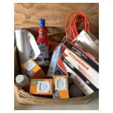 Misc. lot- bags, light bulbs, cleaners,