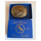 Colt Firearms NRA  brass golden eagle belt