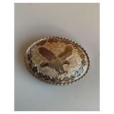 Western Flying eagle oval  belt buckle, 3.5"