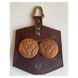 2 Mounted US Army officer cap eagle badge