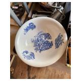 Large stoneware wash bowl. 16"d x 4.5ï¿½d