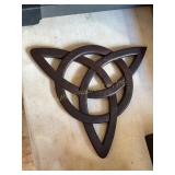 Resin Celtic Trinity, knot wall hanging 10"l