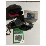 Ricoh KR-5 Super film camera w/ case, flash,