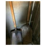 2 grain shovels