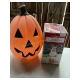 Blow mold pumpkin 21"tall, no light & light up