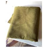 Green wool army blanket