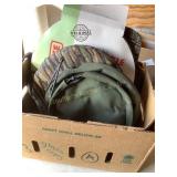 Misc. seat covers & US military 10 qt.