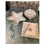 3 Pfaltzgraff holiday serving pieces, Winterberry