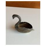 Cobbin Italian Metal swan, marked 800, 2.5x2.25"