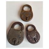 3 padlocks, Corbin, Yale, etc.