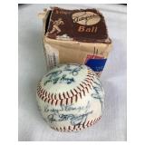 Autographed baseball, w/printed autographs, Joe
