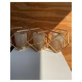 Metal & glass candle holder 17" x 6ï¿½ x 6ï¿½