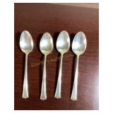 4 Gorham Sterling Greenbrier teaspoons 5 5/8",