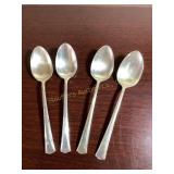 4 Gorham Sterling Greenbrier teaspoons 5 5/8",