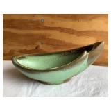 Frankoma ? Pottery crescent bowl, 12"