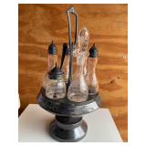 7 pc James W Tufts Silver plated condiment