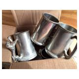 Misc. pewter mugs- English,